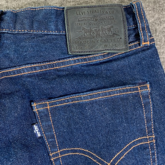 Levis 501 Made & Crafted Jeans Men 32x32 Selvedge Blue Denim Button Fly - Picture 12 of 13